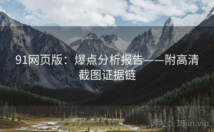 91网页版：爆点分析报告——附高清截图证据链