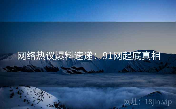 网络热议爆料速递：91网起底真相